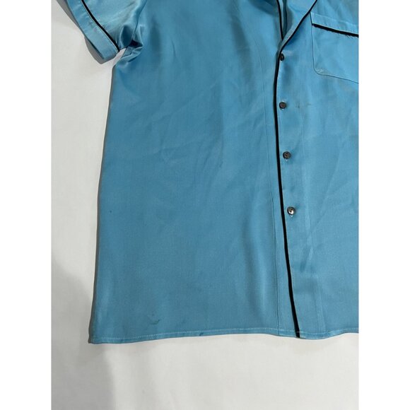Keiser Clark Silk Pajama Top in Blue - Picture 3 of 5